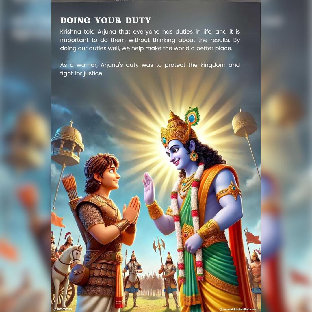 Bhagavad Gita for Kids + Free Coloring Book + Free Wall Art